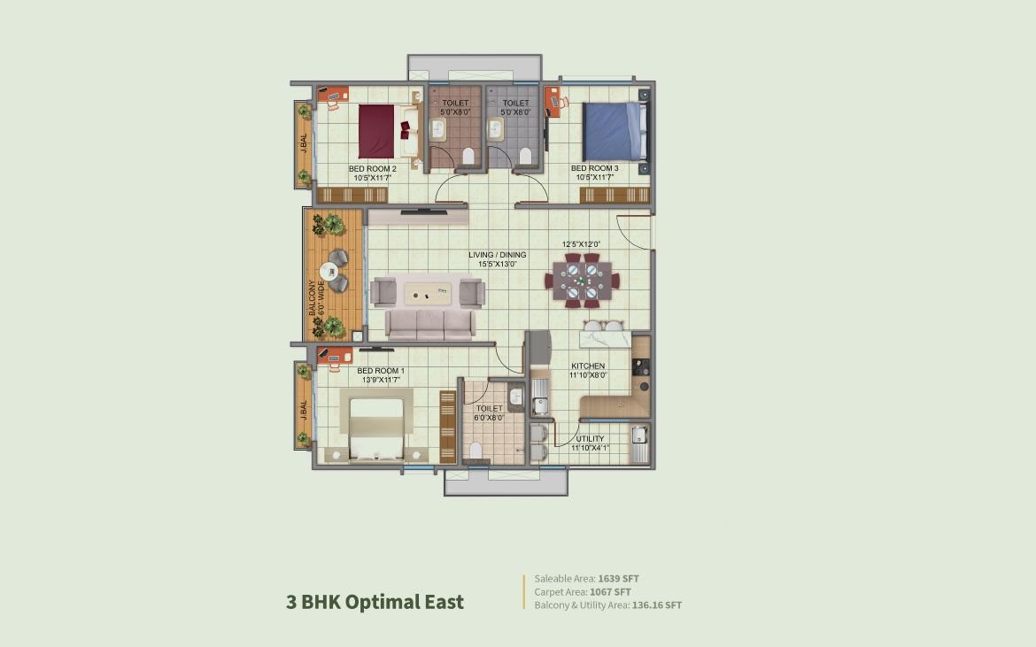 3 BHK Plan